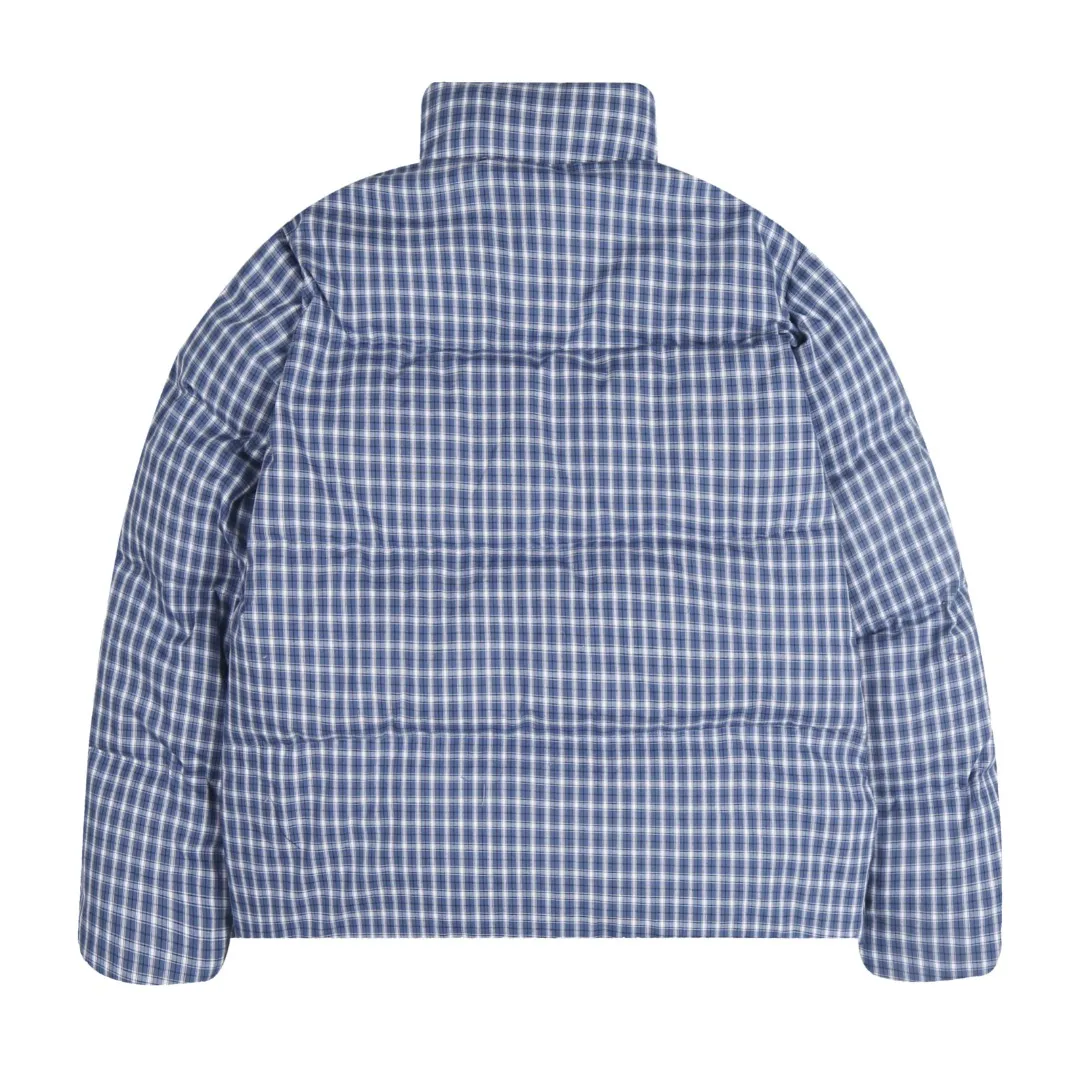 P510 White background picture [Popular item] Style number: 24383# Color: Blue Check Size: S to The hem contains a hidden elastic drawstring✅ - RL lazy little blue plaid down jacket, a must-have item for home girls. The small blue plaid for the face is soft and white in color. The style and materials add points to the appearance. It is not greasy for daily wear. The blue plaid is refreshing and brings together the colors. Make a fashionable and conspicuous bag in dull winter.